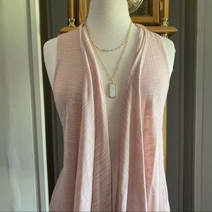 TWENTY ONE Size M Blush Sleeveless Cardigan